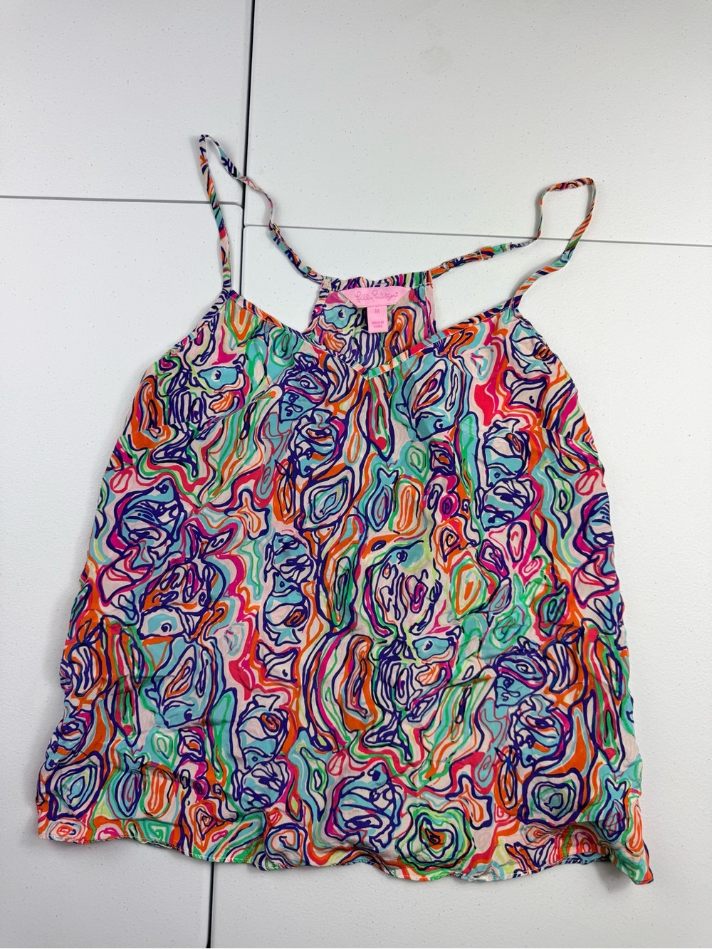 Lilly Pulitzer Colorful Abstract Print Spaghetti Strap Tank Top - Multi